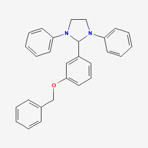 molecular formula C28H26N2O B2615805 2-(3-(Benzyloxy)phenyl)-1,3-diphenylimidazolidine CAS No. 306325-60-0