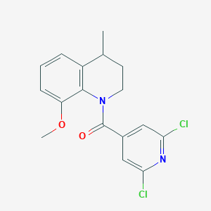 molecular formula C17H16Cl2N2O2 B2615823 1-(2,6-Dichloropyridine-4-carbonyl)-8-methoxy-4-methyl-1,2,3,4-tetrahydroquinoline CAS No. 1798706-44-1