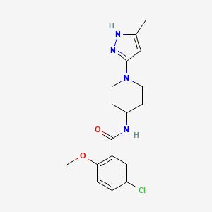 5-chloro-2-methoxy-N-(1-(5-methyl-1H-pyrazol-3-yl)piperidin-4-yl)benzamide