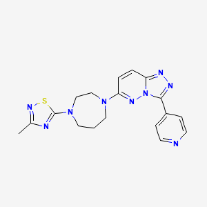 molecular formula C18H19N9S B2615830 3-Methyl-5-[4-(3-pyridin-4-yl-[1,2,4]triazolo[4,3-b]pyridazin-6-yl)-1,4-diazepan-1-yl]-1,2,4-thiadiazole CAS No. 2380192-41-4