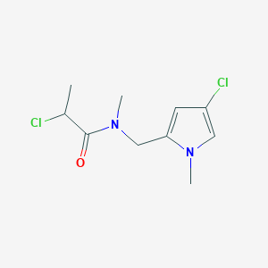 molecular formula C10H14Cl2N2O B2615832 2-Chloro-N-[(4-chloro-1-methylpyrrol-2-yl)methyl]-N-methylpropanamide CAS No. 2411199-32-9