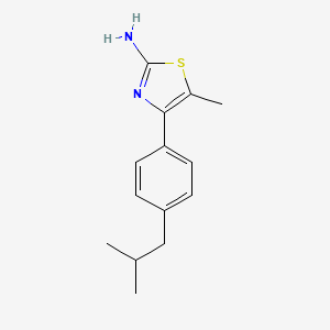 molecular formula C14H18N2S B2615844 4-(4-Isobutylphenyl)-5-methyl-1,3-thiazol-2-amine CAS No. 438219-37-5