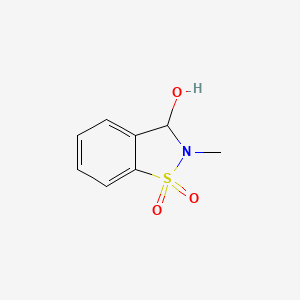 molecular formula C8H9NO3S B2615855 2-Methyl-2,3-dihydro-1,2-benzisothiazol-3-ol 1,1-dioxide CAS No. 156359-48-7