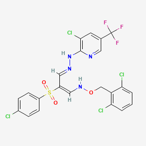 2-[(4-chlorophenyl)sulfonyl]-3-{2-[3-chloro-5-(trifluoromethyl)-2-pyridinyl]hydrazino}acrylaldehyde O-(2,6-dichlorobenzyl)oxime