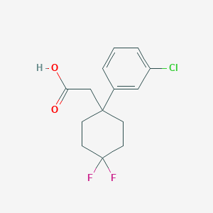 2-[1-(3-Chlorophenyl)-4,4-difluorocyclohexyl]acetic acid