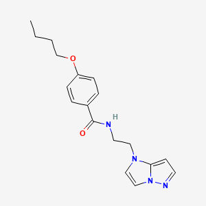 molecular formula C18H22N4O2 B2615877 N-(2-(1H-咪唑并[1,2-b]吡唑-1-基)乙基)-4-丁氧基苯甲酰胺 CAS No. 1797225-62-7