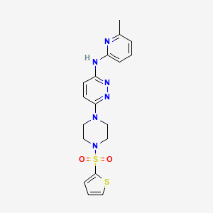 molecular formula C18H20N6O2S2 B2615884 N-(6-methylpyridin-2-yl)-6-(4-(thiophen-2-ylsulfonyl)piperazin-1-yl)pyridazin-3-amine CAS No. 1021222-99-0