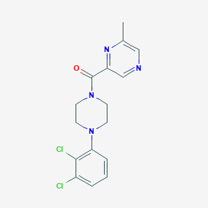 molecular formula C16H16Cl2N4O B2615885 [4-(2,3-Dichlorophenyl)piperazin-1-yl]-(6-methylpyrazin-2-yl)methanone CAS No. 2415600-79-0