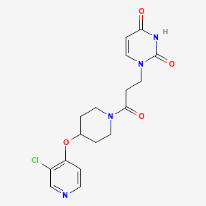 1-(3-(4-((3-chloropyridin-4-yl)oxy)piperidin-1-yl)-3-oxopropyl)pyrimidine-2,4(1H,3H)-dione