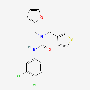 3-(3,4-Dichlorophenyl)-1-(furan-2-ylmethyl)-1-(thiophen-3-ylmethyl)urea