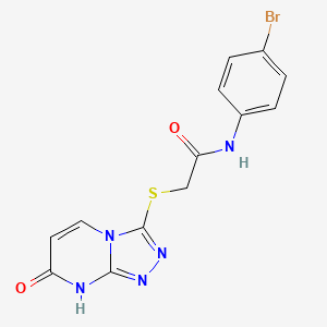 N-(4-bromophenyl)-2-((7-oxo-7,8-dihydro-[1,2,4]triazolo[4,3-a]pyrimidin-3-yl)thio)acetamide