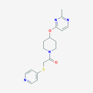 molecular formula C17H20N4O2S B2615893 1-(4-((2-Methylpyrimidin-4-yl)oxy)piperidin-1-yl)-2-(pyridin-4-ylthio)ethanone CAS No. 2097923-57-2