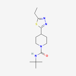molecular formula C14H24N4OS B2615894 N-(叔丁基)-4-(5-乙基-1,3,4-噻二唑-2-基)哌啶-1-甲酰胺 CAS No. 1105209-53-7