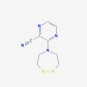 3-(1,2,5-Dithiazepan-5-yl)pyrazine-2-carbonitrile