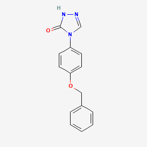 molecular formula C15H13N3O2 B2615914 4-[4-(benzyloxy)phenyl]-2,4-dihydro-3H-1,2,4-triazol-3-one CAS No. 616897-41-7