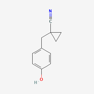 molecular formula C11H11NO B2615917 1-(4-Hydroxybenzyl)cyclopropanecarbonitrile CAS No. 1871914-87-2