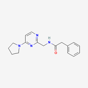 2-phenyl-N-((4-(pyrrolidin-1-yl)pyrimidin-2-yl)methyl)acetamide