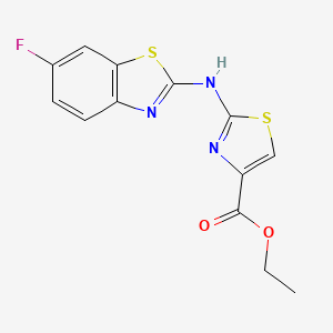 2-[(6-Fluoro-1,3-benzothiazol-2-yl)amino]-4-thiazolecarboxylic acid ethyl ester