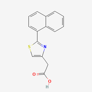 molecular formula C15H11NO2S B2615935 2-[2-(Naphthalen-1-yl)-1,3-thiazol-4-yl]acetic acid CAS No. 23353-15-3