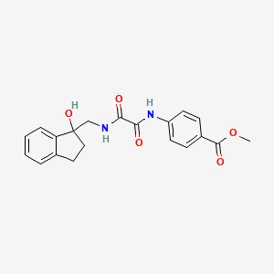 molecular formula C20H20N2O5 B2615945 methyl 4-(2-(((1-hydroxy-2,3-dihydro-1H-inden-1-yl)methyl)amino)-2-oxoacetamido)benzoate CAS No. 1351614-16-8