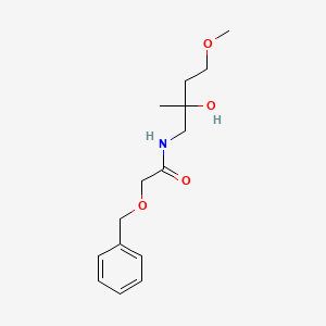 molecular formula C15H23NO4 B2615954 2-(benzyloxy)-N-(2-hydroxy-4-methoxy-2-methylbutyl)acetamide CAS No. 1854863-55-0