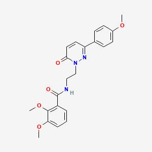 molecular formula C22H23N3O5 B2615965 2,3-dimethoxy-N-(2-(3-(4-methoxyphenyl)-6-oxopyridazin-1(6H)-yl)ethyl)benzamide CAS No. 921528-94-1