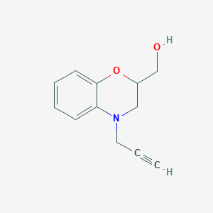 molecular formula C12H13NO2 B2615968 (4-Prop-2-ynyl-2,3-dihydro-1,4-benzoxazin-2-yl)methanol CAS No. 2192338-75-1
