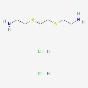 molecular formula C6H18Cl2N2S2 B2615969 2-({2-[(2-Aminoethyl)sulfanyl]ethyl}sulfanyl)ethan-1-amine dihydrochloride CAS No. 72891-32-8