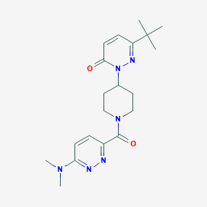 6-Tert-butyl-2-[1-[6-(dimethylamino)pyridazine-3-carbonyl]piperidin-4-yl]pyridazin-3-one