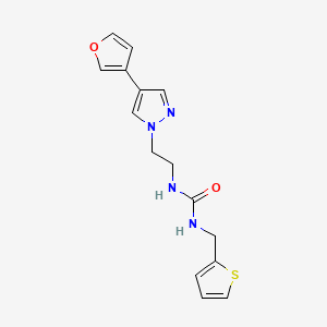 molecular formula C15H16N4O2S B2616011 1-(2-(4-(furan-3-yl)-1H-pyrazol-1-yl)ethyl)-3-(thiophen-2-ylmethyl)urea CAS No. 2034377-55-2