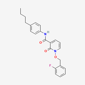 molecular formula C23H23FN2O3 B2616049 N-(4-butylphenyl)-1-[(2-fluorophenyl)methoxy]-2-oxopyridine-3-carboxamide CAS No. 868678-76-6