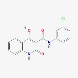 molecular formula C16H11ClN2O3 B2616062 N-(3-chlorophenyl)-4-hydroxy-2-oxo-1,2-dihydroquinoline-3-carboxamide CAS No. 302922-55-0
