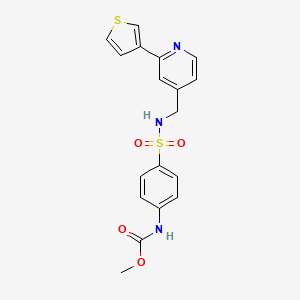 methyl (4-(N-((2-(thiophen-3-yl)pyridin-4-yl)methyl)sulfamoyl)phenyl)carbamate