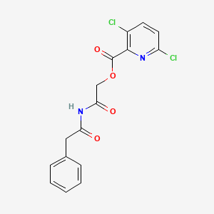 molecular formula C16H12Cl2N2O4 B2616072 2-Oxo-2-(2-phenylacetamido)ethyl 3,6-dichloropyridine-2-carboxylate CAS No. 875161-86-7