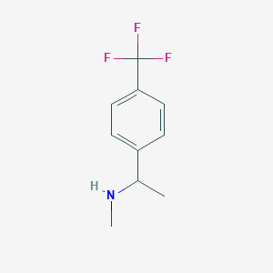 molecular formula C10H12F3N B2616092 Methyl({1-[4-(trifluoromethyl)phenyl]ethyl})amine CAS No. 574731-05-8