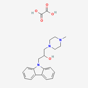 molecular formula C22H27N3O5 B2616094 1-(9H-咔唑-9-基)-3-(4-甲基哌嗪-1-基)丙烷-2-醇草酸盐 CAS No. 1046757-75-8