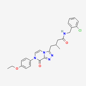 molecular formula C25H26ClN5O3 B2616101 N-(2-氯苄基)-4-[7-(4-乙氧基苯基)-8-氧代-7,8-二氢[1,2,4]三唑并[4,3-a]吡嗪-3-基]-3-甲基丁酰胺 CAS No. 946370-87-2
