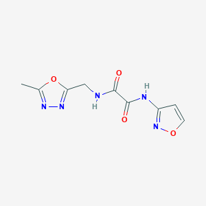 molecular formula C9H9N5O4 B2616107 N1-(异恶唑-3-基)-N2-((5-甲基-1,3,4-恶二唑-2-基)甲基)草酰胺 CAS No. 1208464-10-1