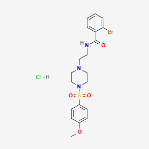 molecular formula C20H25BrClN3O4S B2616113 2-溴-N-(2-(4-((4-甲氧基苯基)磺酰基)哌嗪-1-基)乙基)苯甲酰胺盐酸盐 CAS No. 1215730-64-5