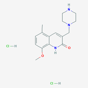 8-Methoxy-5-methyl-3-(piperazin-1-ylmethyl)-1,2-dihydroquinolin-2-one dihydrochloride