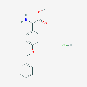 Methyl 2-amino-2-(4-phenylmethoxyphenyl)acetate;hydrochloride