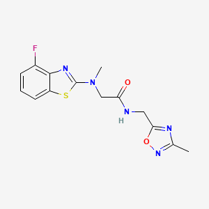 2-((4-fluorobenzo[d]thiazol-2-yl)(methyl)amino)-N-((3-methyl-1,2,4-oxadiazol-5-yl)methyl)acetamide