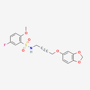 N-(4-(benzo[d][1,3]dioxol-5-yloxy)but-2-yn-1-yl)-5-fluoro-2-methoxybenzenesulfonamide