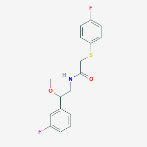 N-(2-(3-fluorophenyl)-2-methoxyethyl)-2-((4-fluorophenyl)thio)acetamide