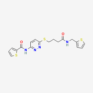 N-(6-((4-oxo-4-((thiophen-2-ylmethyl)amino)butyl)thio)pyridazin-3-yl)thiophene-2-carboxamide