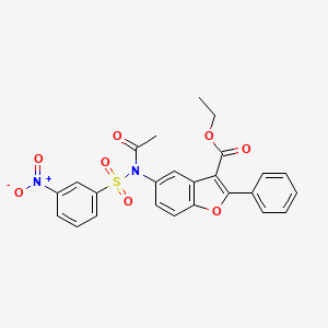 Ethyl 5-{acetyl[(3-nitrophenyl)sulfonyl]amino}-2-phenyl-1-benzofuran-3-carboxylate