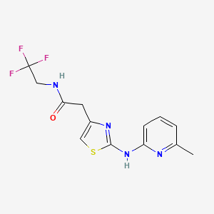 2-(2-((6-methylpyridin-2-yl)amino)thiazol-4-yl)-N-(2,2,2-trifluoroethyl)acetamide