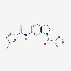N-(1-(furan-2-carbonyl)indolin-6-yl)-1-methyl-1H-1,2,3-triazole-4-carboxamide