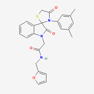 molecular formula C25H23N3O4S B2616151 2-(3'-(3,5-dimethylphenyl)-2,4'-dioxospiro[indoline-3,2'-thiazolidin]-1-yl)-N-(furan-2-ylmethyl)acetamide CAS No. 894558-74-8