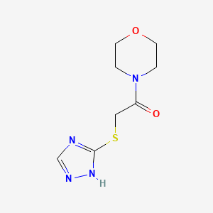 molecular formula C8H12N4O2S B2616154 1-(吗啉-4-基)-2-(1H-1,2,4-三唑-3-基硫烷基)乙酮 CAS No. 332869-33-7